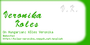 veronika koles business card