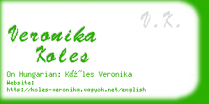 veronika koles business card